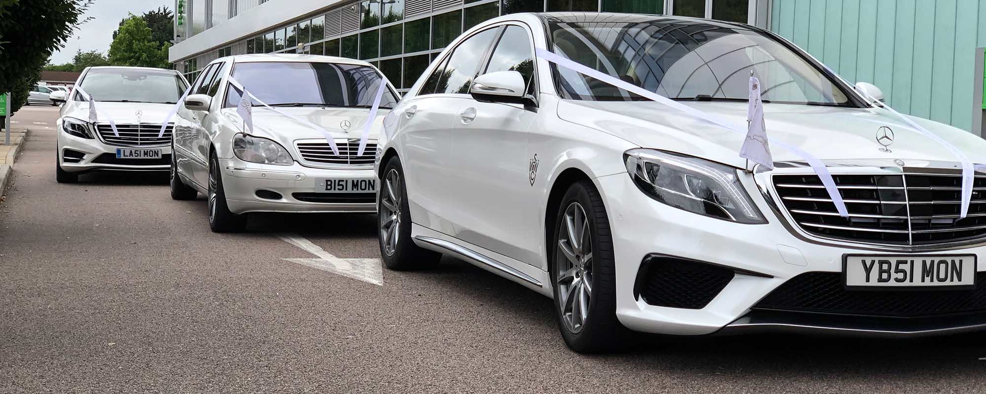 Mercedes wedding cars In convoy